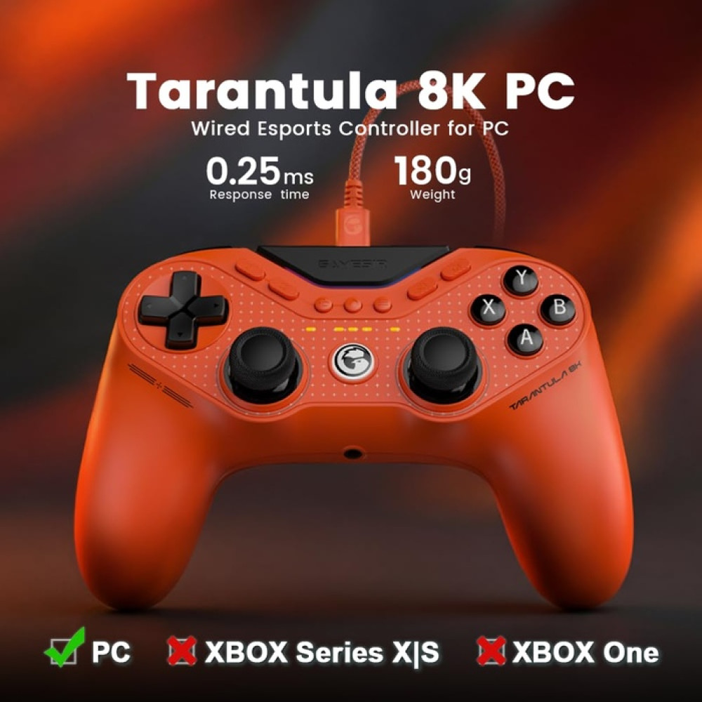 GameSir Tarantula 8K PC Wired Esports Controller for Windows